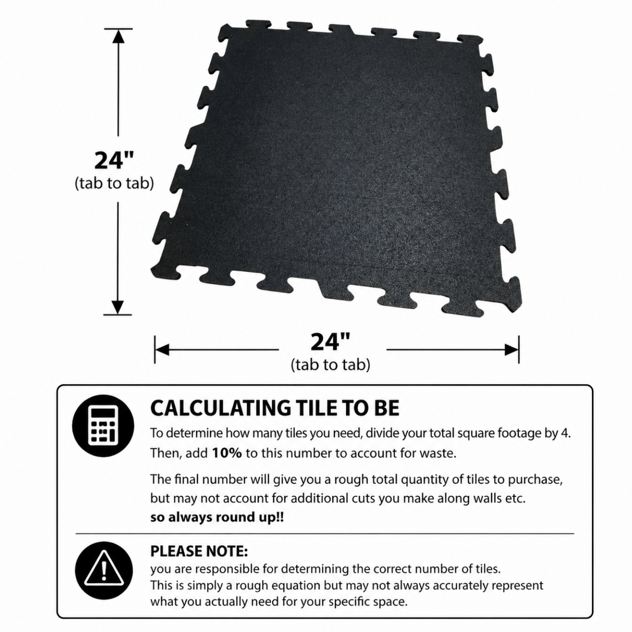 NEW Hammer Clad 3/8" Premium Rubber Floor Tiles and Interlocking Gym Tile Flooring