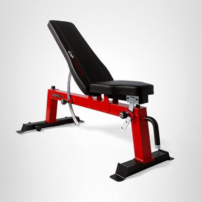 CAP Barbell Deluxe Utility Weight Bench, Red (FM-CS804DX-RD)
