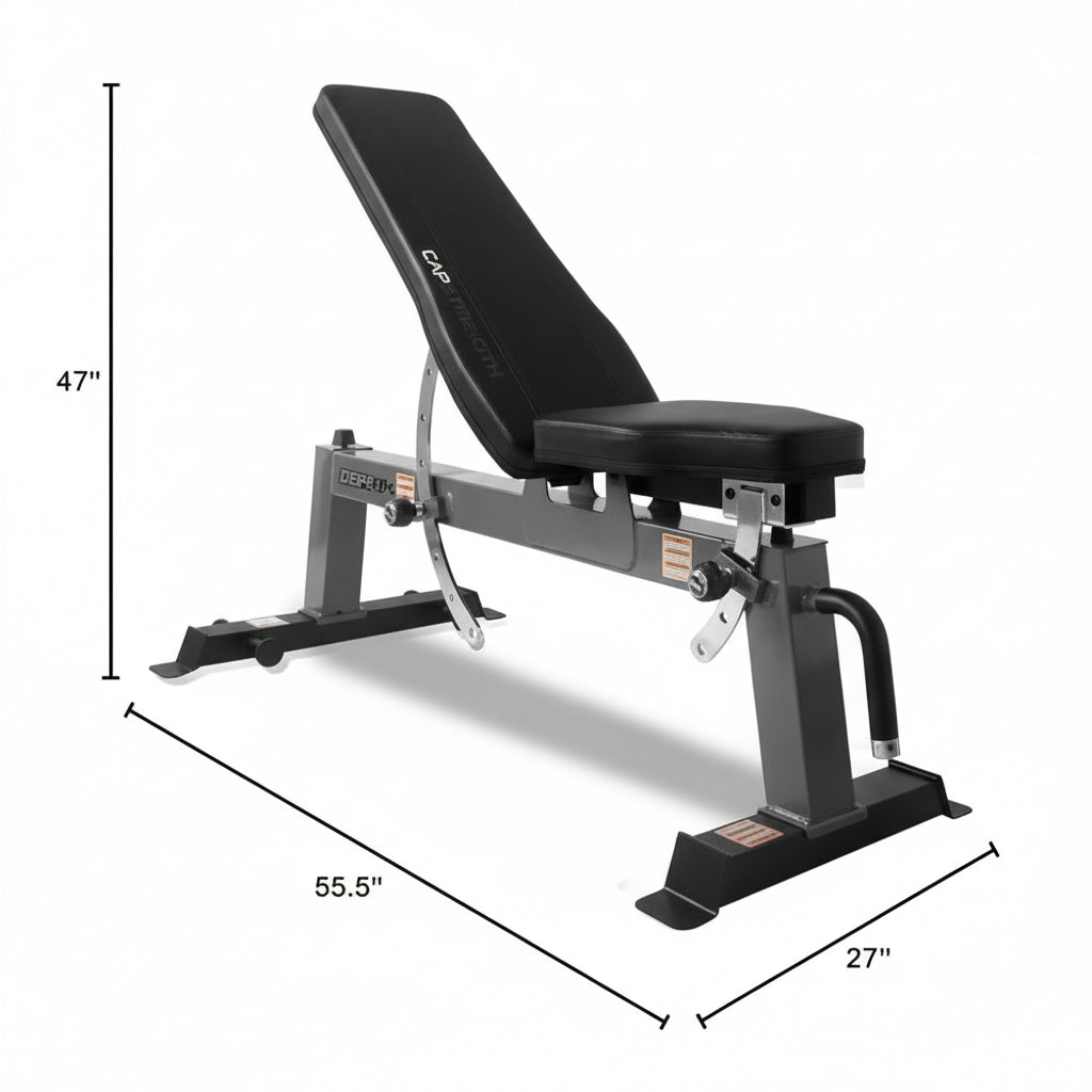 CAP Barbell Deluxe Utility Weight Bench, Red (FM-CS804DX-RD)
