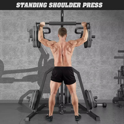 Leverage Gym Power Rack Squat Rack Lever Gym with Low Row Home Gym System Workout Station 2:1 Ratio (Without Weight Plates)