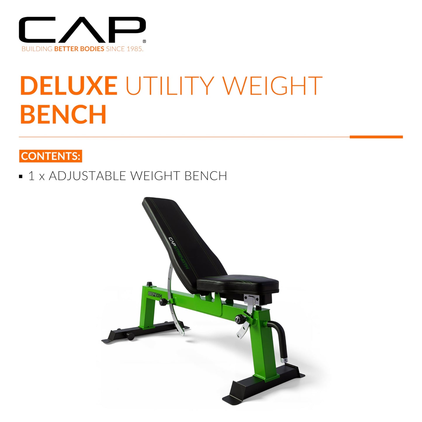 CAP Barbell Deluxe Utility Weight Bench, Red (FM-CS804DX-RD)