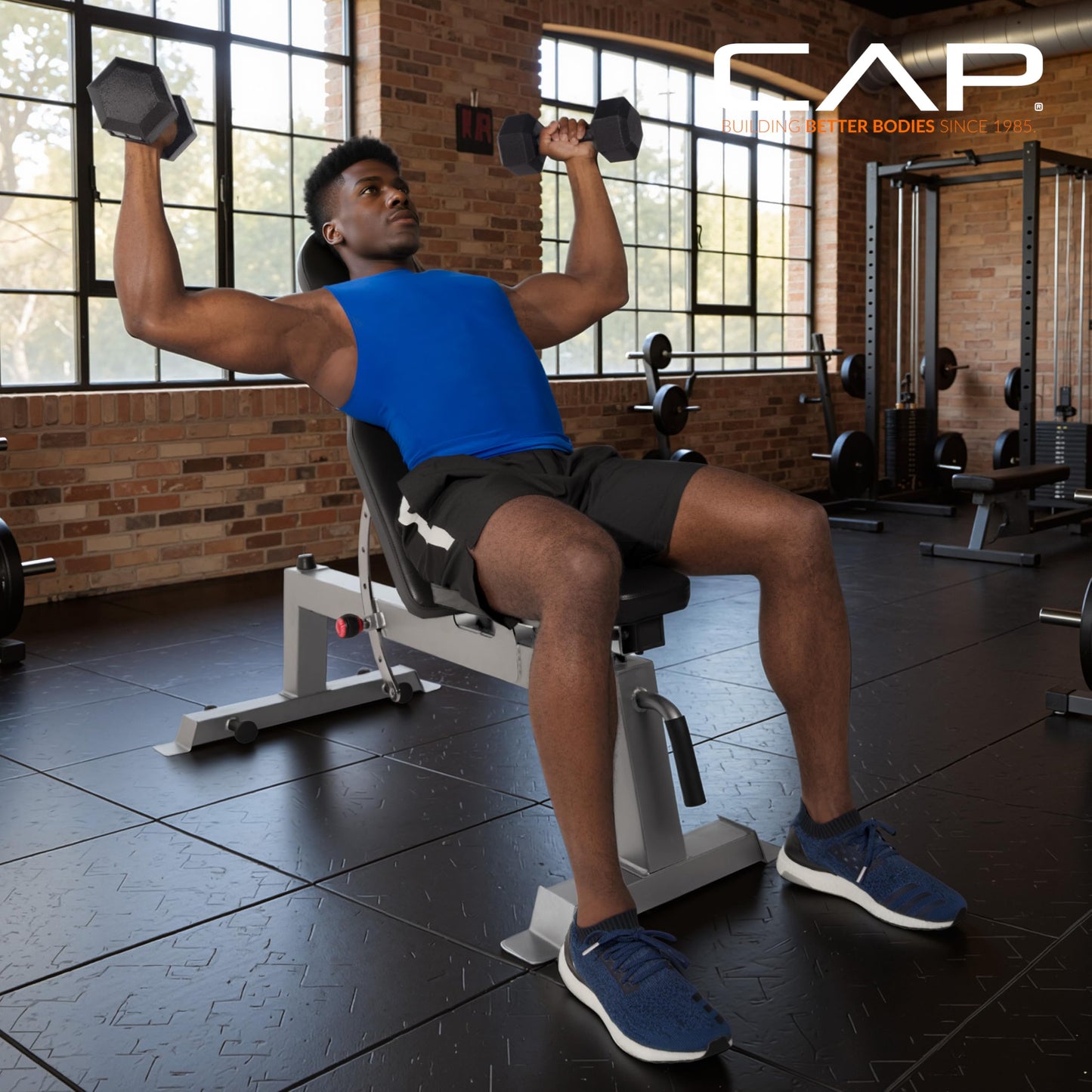 CAP Barbell Deluxe Utility Weight Bench, Red (FM-CS804DX-RD)