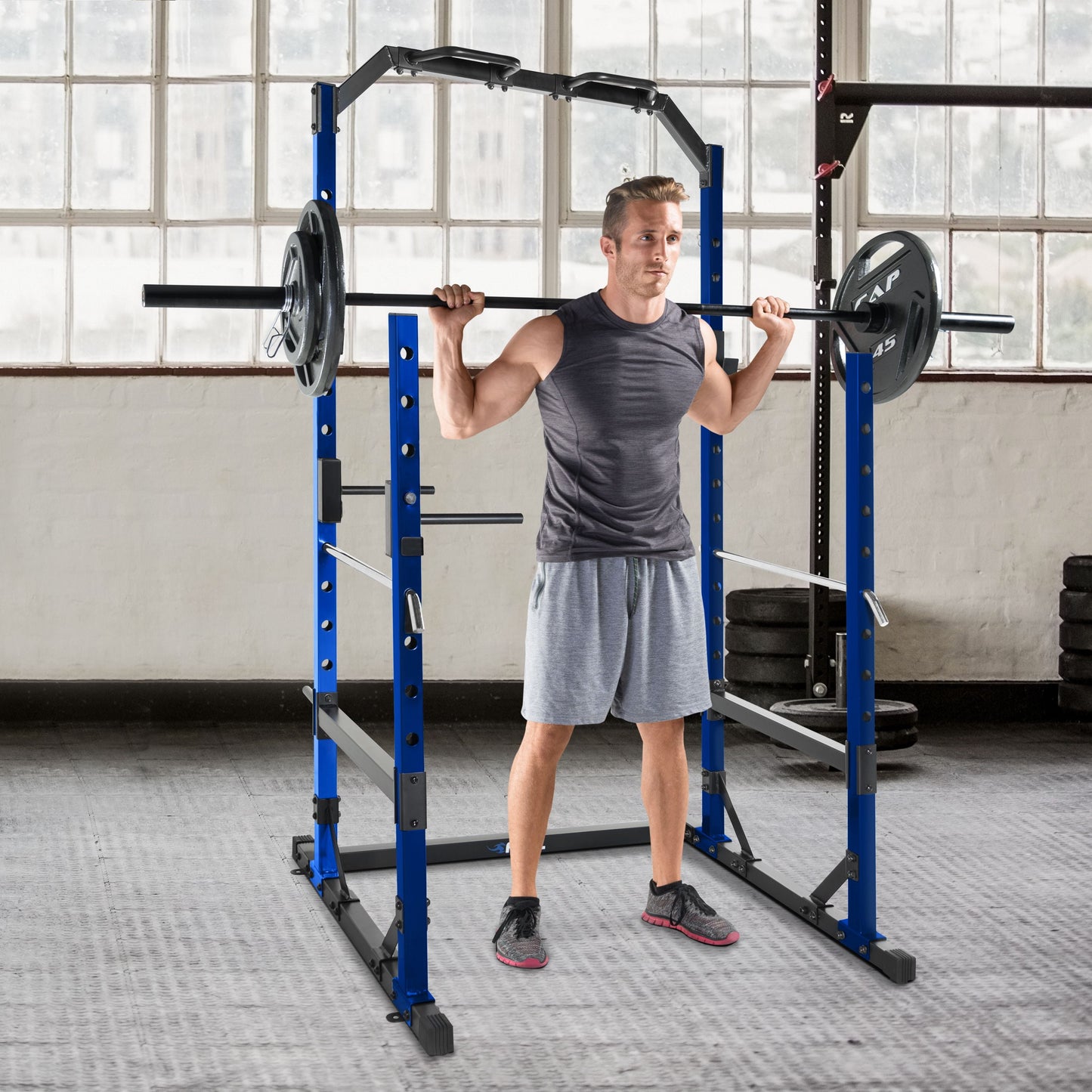 Multi Use Power Rack Half Cage