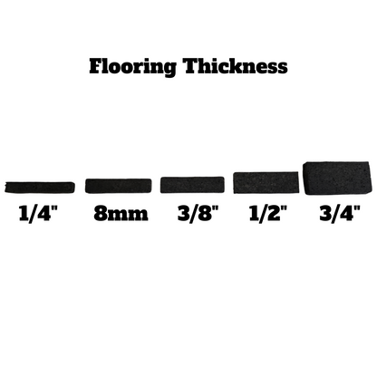 NEW Hammer Clad 18mm (3/4" Nominal) Premium Rubber Floor Tiles and Gym Tile Flooring Interlock