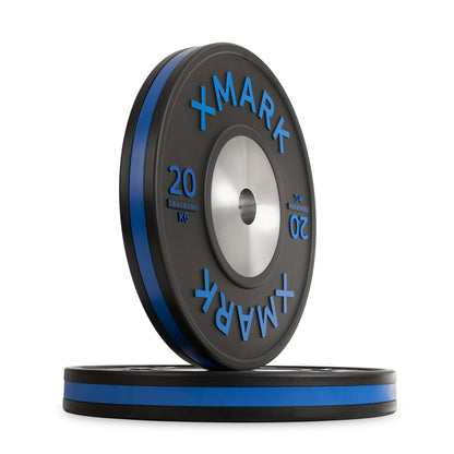 Striped Premium IWF Training Bumper Plates (KG) Pairs and Sets
