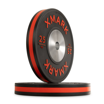 Striped Premium IWF Training Bumper Plates (KG) Pairs and Sets