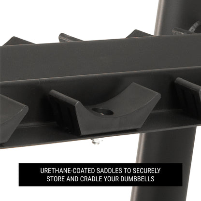 Commercial 2-Tier Dumbbell Rack - 10 Dumbbell Pairs