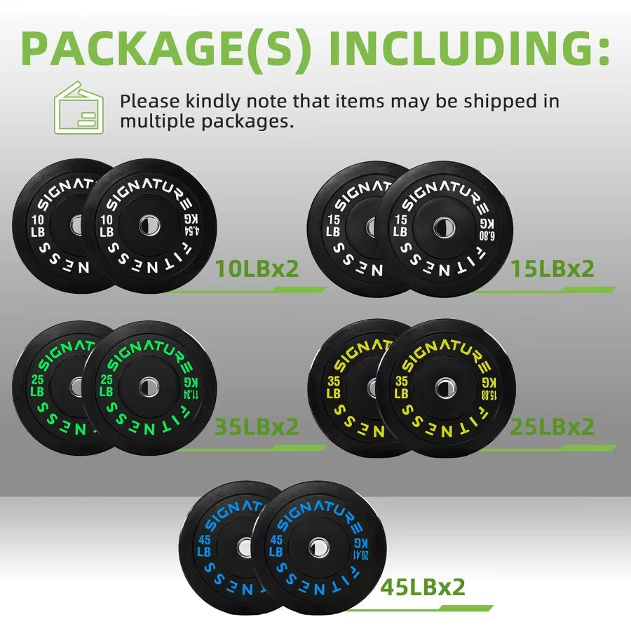 Fitvids Bumper Plates Set 2 Weight Plates for Strength Training Weightlifting Ideal for Gym Home Fitness and Competitive Weight