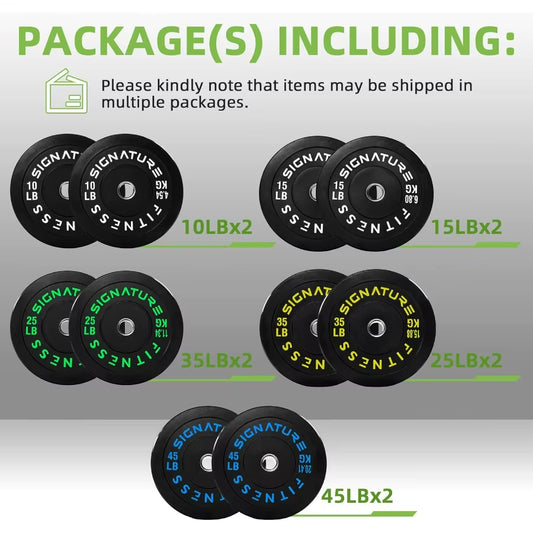 Fitvids Bumper Plates Set 2 Weight Plates for Strength Training Weightlifting Ideal for Gym Home Fitness and Competitive Weight