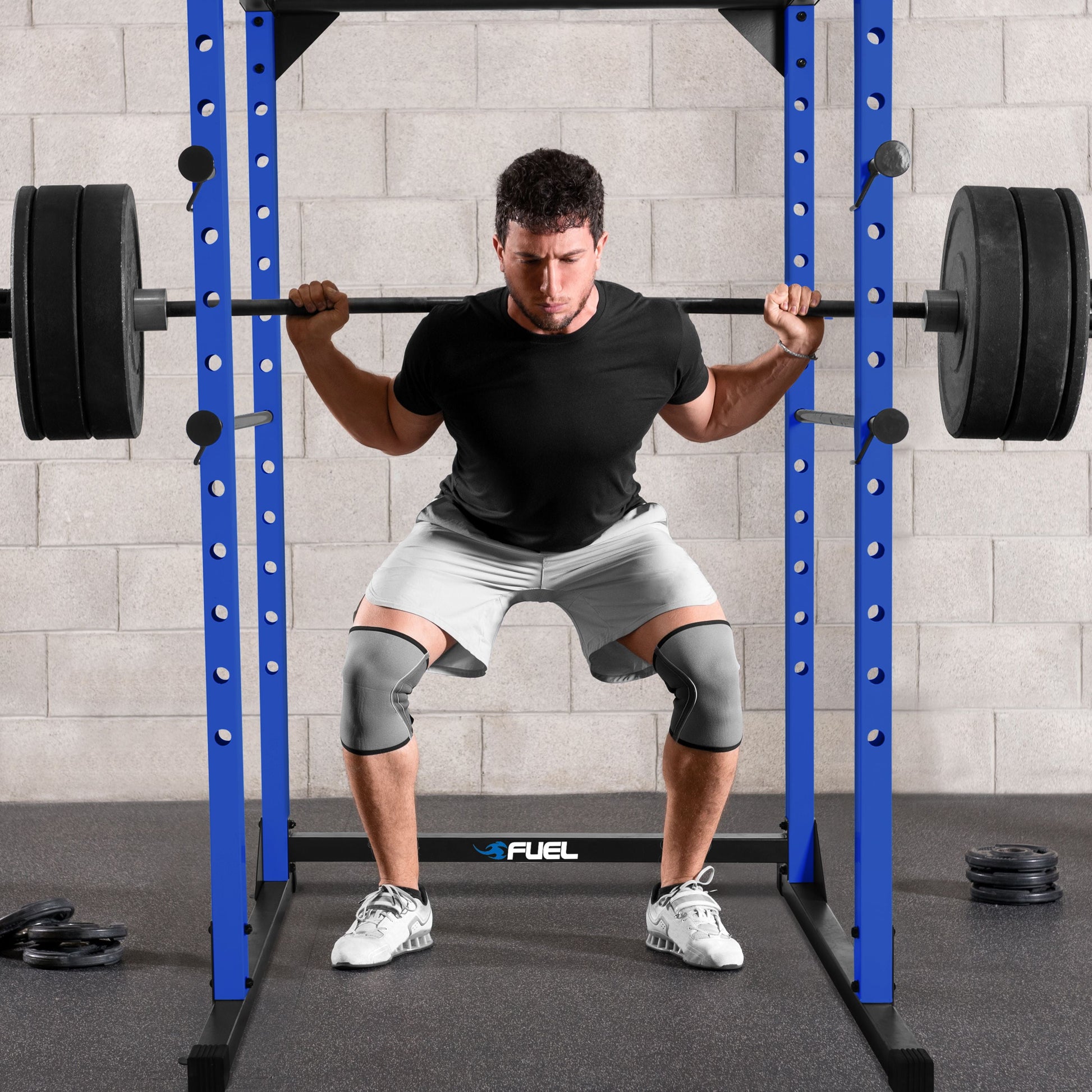 6-Foot Adjustable Full Cage Power Rack, Blue